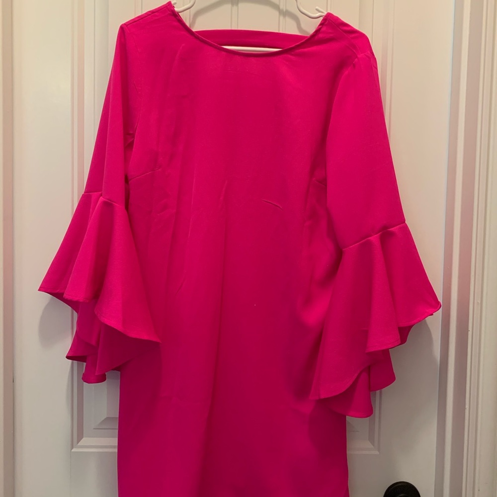 Hot Pink Dress from online These Three Boutique